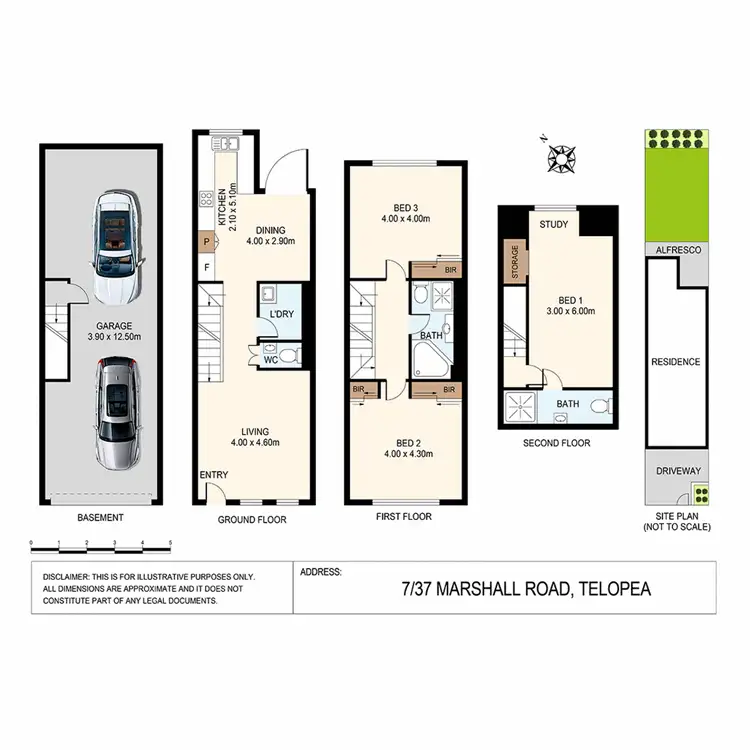 Floorplan of Homely townhouse listing, 7/37-39 Marshall Road, Telopea NSW 2117