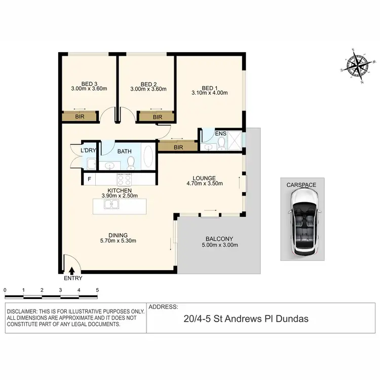 Floorplan of Homely apartment listing, 20/4-5 St Andrews Street, Dundas NSW 2117