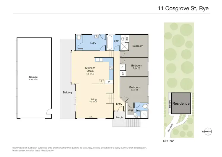 Floorplan of Homely house listing, 11 Cosgrove Street, Rye VIC 3941