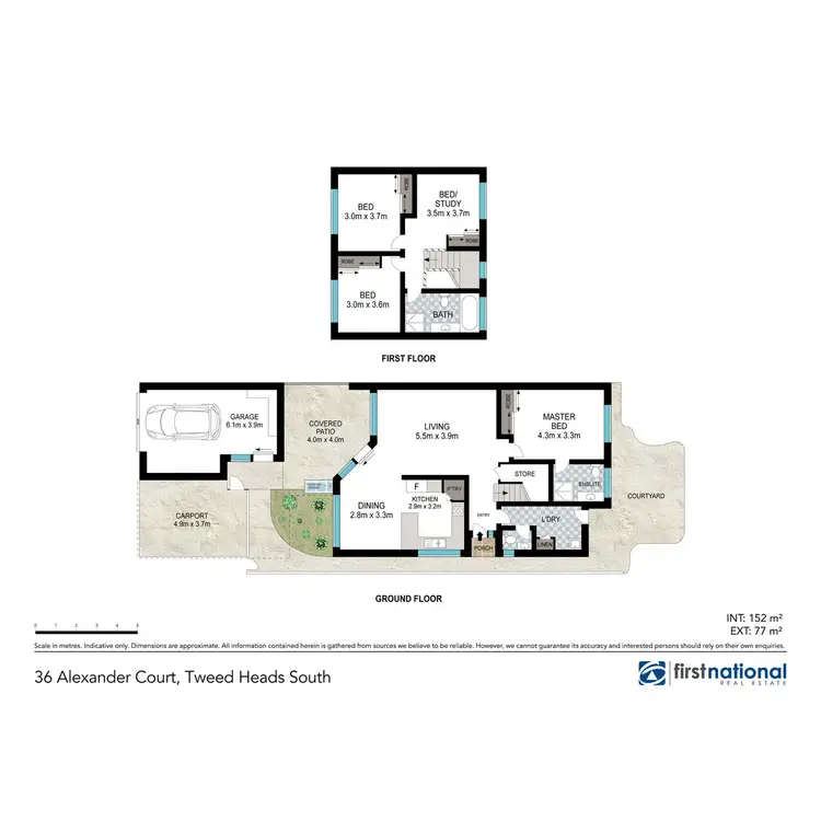 Floorplan of Homely semi-detached listing, 36 Alexander Court, Tweed Heads South NSW 2486