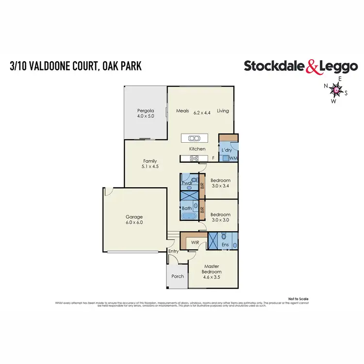Floorplan of Homely unit listing, 3/10 Valdoone Court, Oak Park VIC 3046