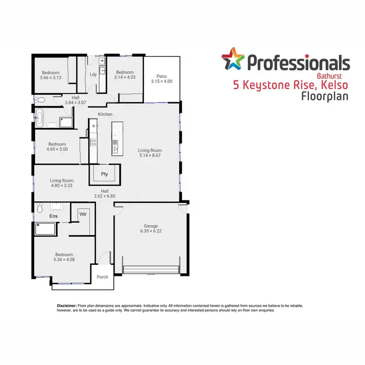 Floorplan of Homely house listing, 5 Keystone Rise, Kelso NSW 2795
