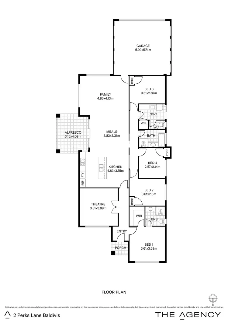 Floorplan of Homely house listing, 2 Perks Lane, Baldivis WA 6171