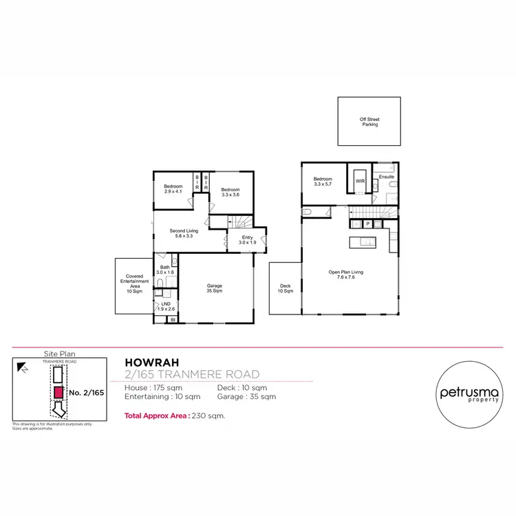 Floorplan of Homely unit listing, 2/165 Tranmere Road, Howrah TAS 7018