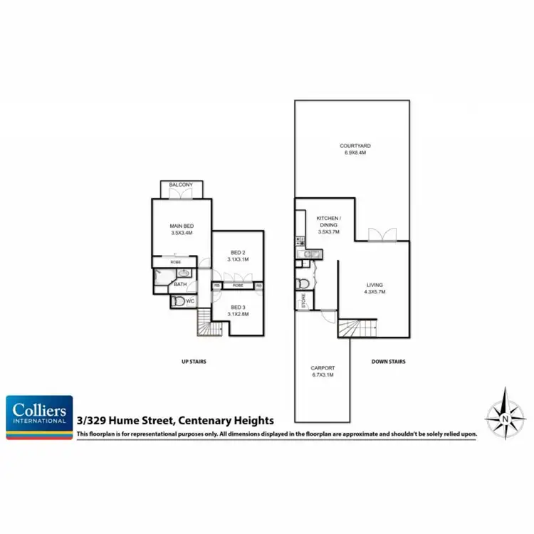 Floorplan of Homely unit listing, 3/329 Hume Street, South Toowoomba QLD 4350