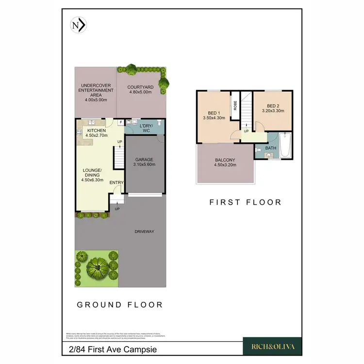 Floorplan of Homely townhouse listing, 2/84 First Avenue., Belfield NSW 2191