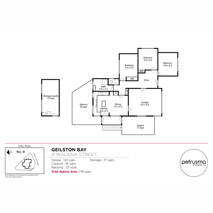 Floorplan of Homely house listing, 9 Walana Street, Geilston Bay TAS 7015