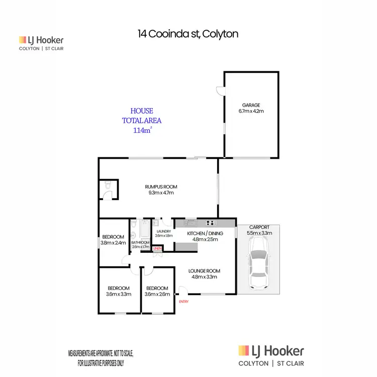 Floorplan of Homely house listing, 14 Cooinda Street, Colyton NSW 2760