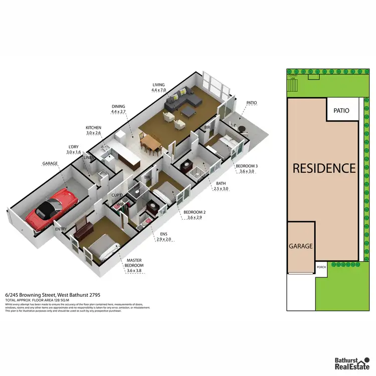 Floorplan of Homely unit listing, 6/245 Browning Street, West Bathurst NSW 2795