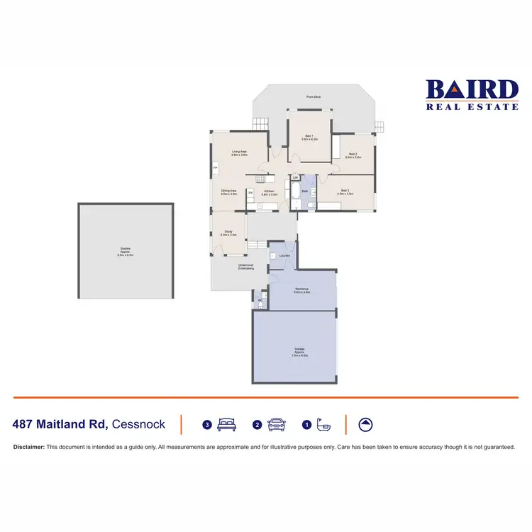 Floorplan of Homely rural property listing, 487 Maitland Road, Cessnock NSW 2325