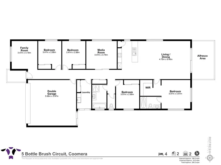 Floorplan of Homely house listing, 5 Bottle Brush Circuit, Coomera QLD 4209