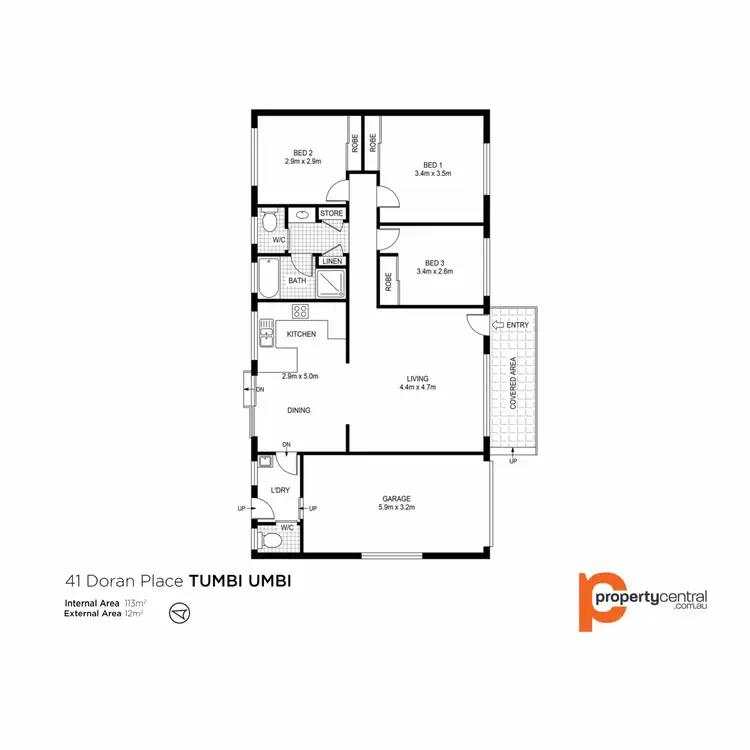 Floorplan of Homely house listing, 41 Doran Place, Tumbi Umbi NSW 2261