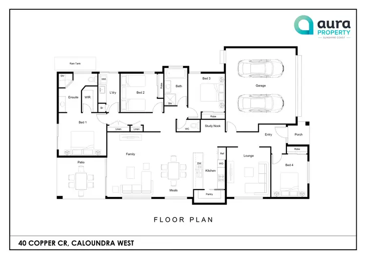 Floorplan of Homely house listing, 40 Copper Crescent, Caloundra West QLD 4551