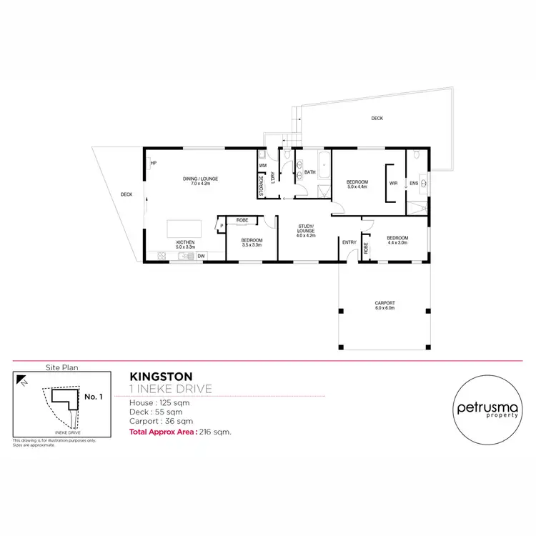 Floorplan of Homely house listing, 1 Ineke Drive, Kingston TAS 7050