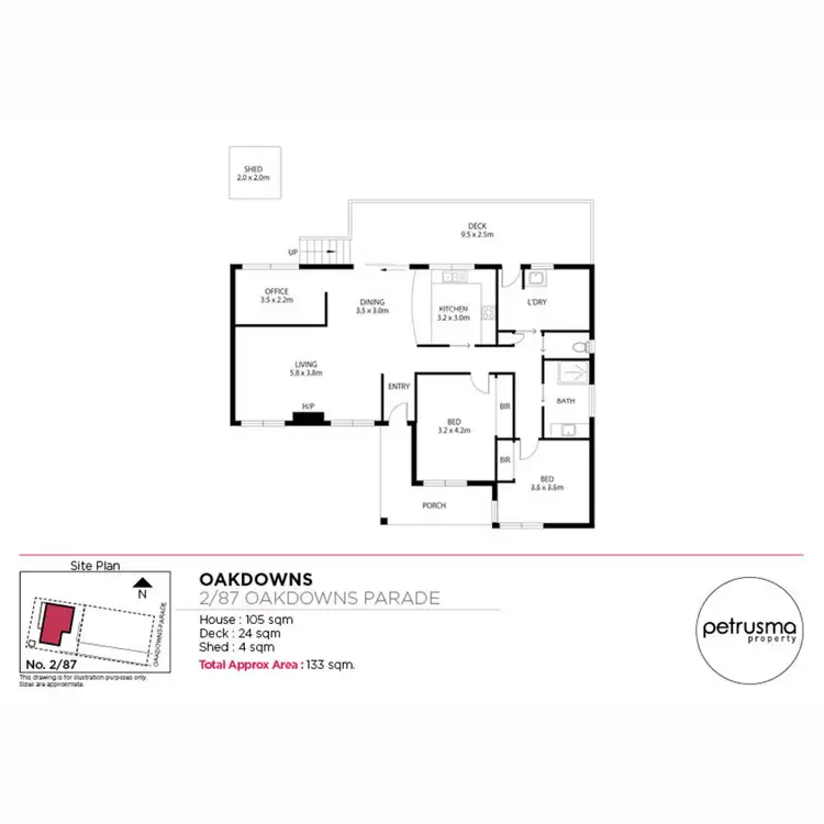 Floorplan of Homely villa listing, 2/87 Oakdowns Parade, Oakdowns TAS 7019