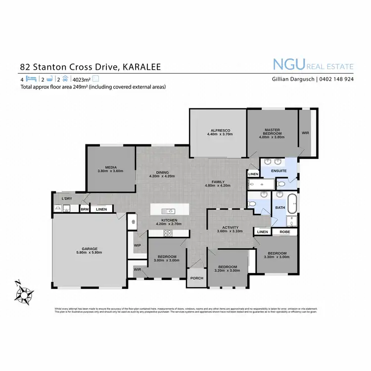 Floorplan of Homely house listing, 82 Stanton Cross Drive, Karalee QLD 4306