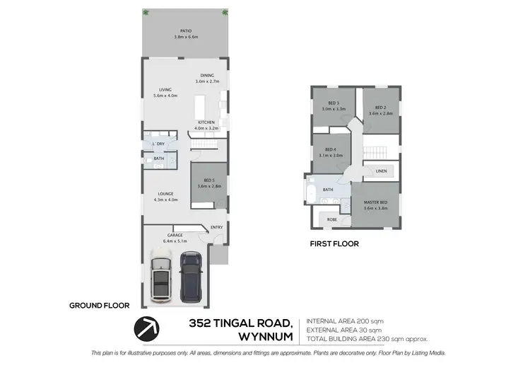 Floorplan of Homely house listing, 352 Tingal Road, Wynnum QLD 4178