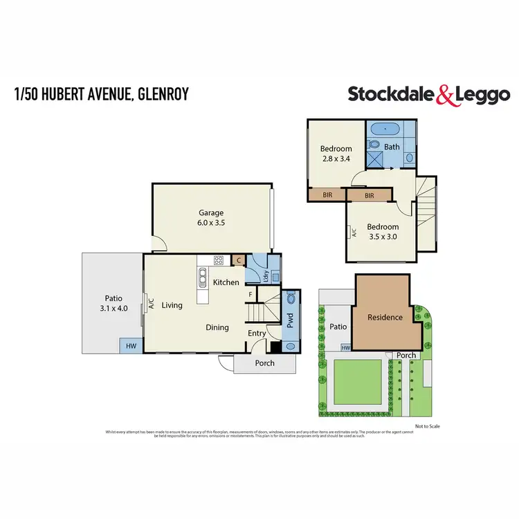 Floorplan of Homely townhouse listing, 1/50 Hubert Avenue, Glenroy VIC 3046