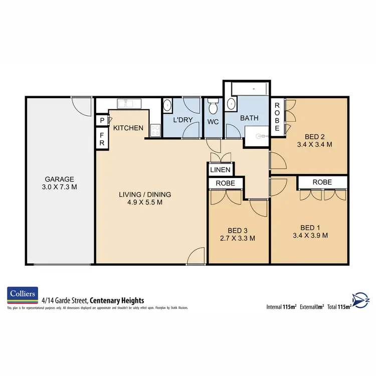 Floorplan of Homely unit listing, 4/14 Garde Street, Centenary Heights QLD 4350