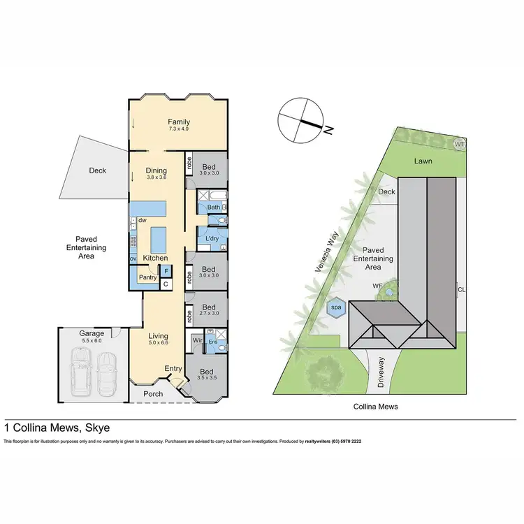 Floorplan of Homely house listing, 1 Collina Mews, Skye VIC 3977
