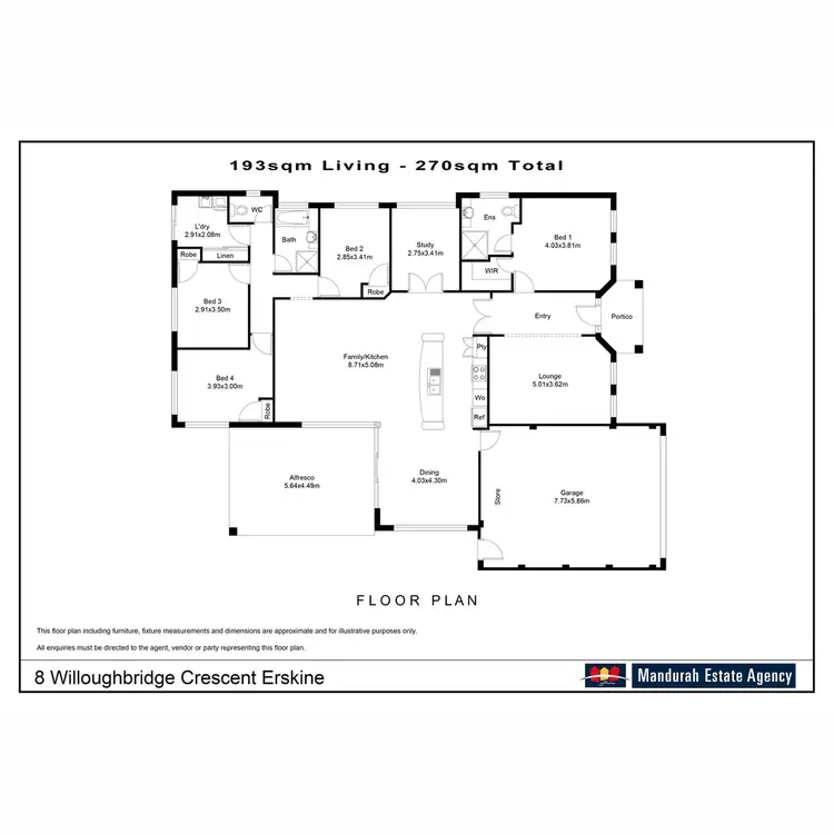 Floorplan of Homely house listing, 8 Willoughbridge Crescent, Erskine WA 6210