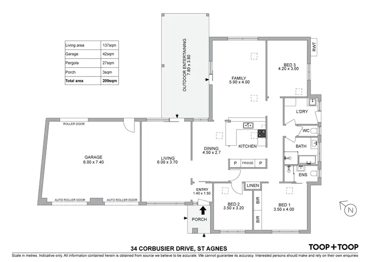 Floorplan of Homely house listing, 34 Corbusier Drive, St Agnes SA 5097
