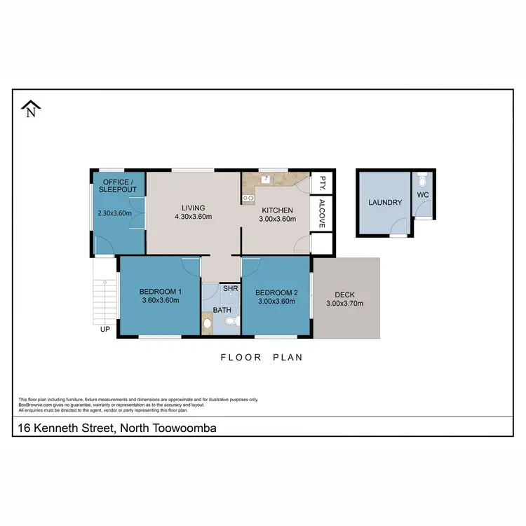 Floorplan of Homely house listing, 16 Kenneth Street, North Toowoomba QLD 4350