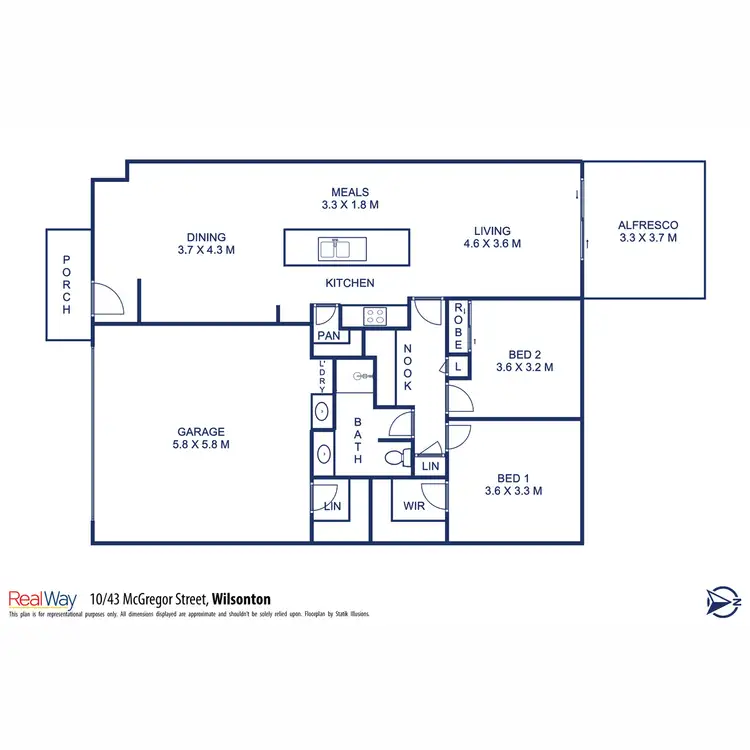 Floorplan of Homely unit listing, 10/43 McGregor Street, Wilsonton QLD 4350