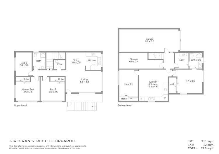 Floorplan of Homely apartment listing, 1/14 Biran Street, Coorparoo QLD 4151
