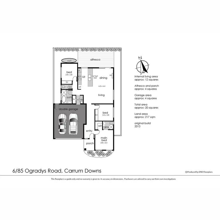 Floorplan of Homely unit listing, 6/85 Ogradys Road, Carrum Downs VIC 3201
