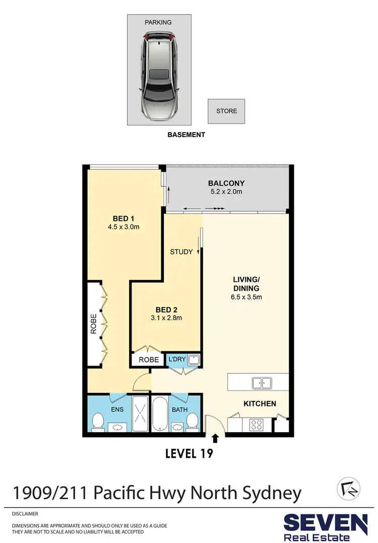 Floorplan of Homely apartment listing, 1909/211 Pacific Highway, North Sydney NSW 2060