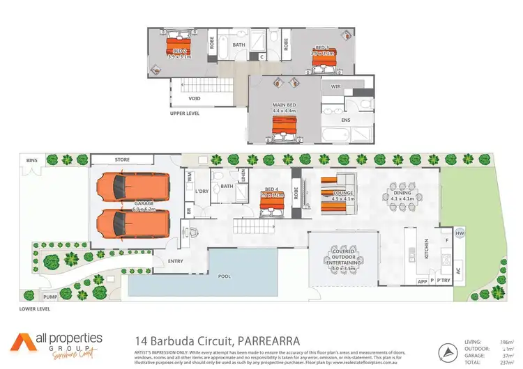 Floorplan of Homely house listing, 14 Barbuda Circuit, Kawana Island QLD 4575