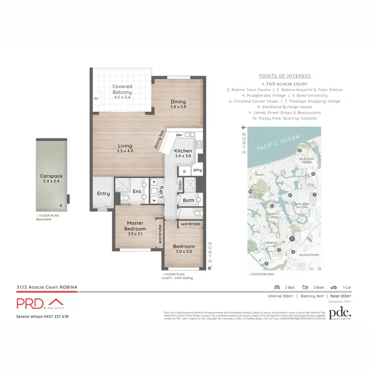 Floorplan of Homely apartment listing, 37/2 Acacia Court, Robina QLD 4226