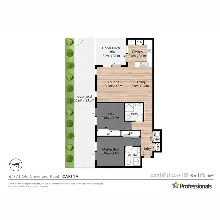 Floorplan of Homely unit listing, 6/771 Old Cleveland Road, Carina Heights QLD 4152