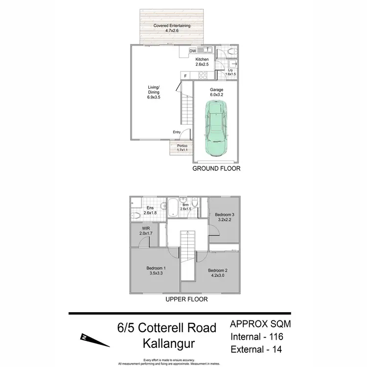 Floorplan of Homely townhouse listing, 6/5 Cotterell Road, Kallangur QLD 4503