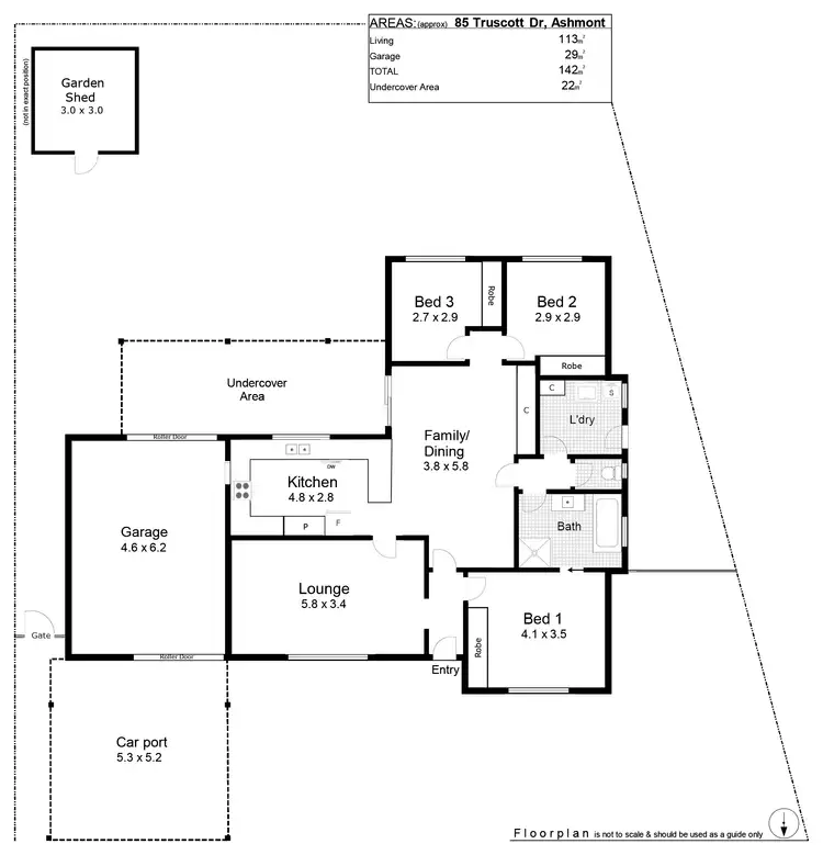 Floorplan of Homely house listing, 85 Truscott Drive, Ashmont NSW 2650