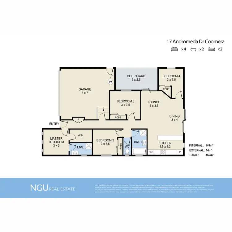 Floorplan of Homely house listing, 17 Andromeda Drive, Coomera QLD 4209