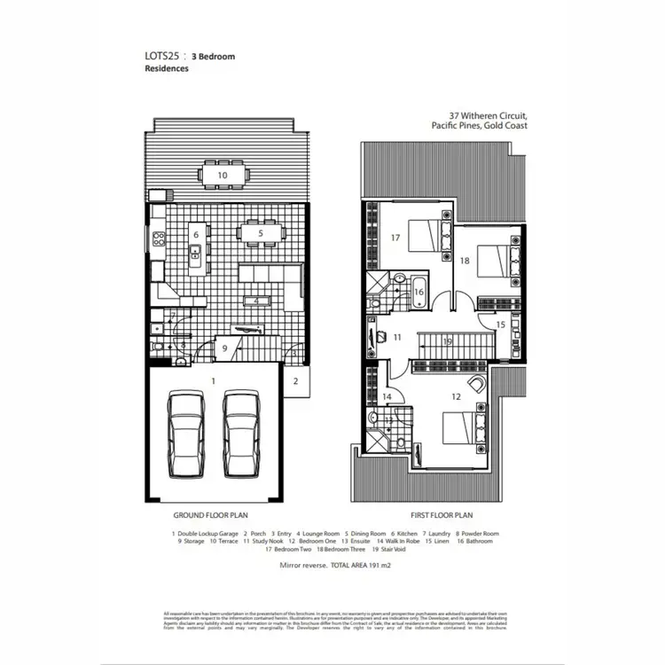 Floorplan of Homely townhouse listing, 25/37 Witheren Circuit, Pacific Pines QLD 4211