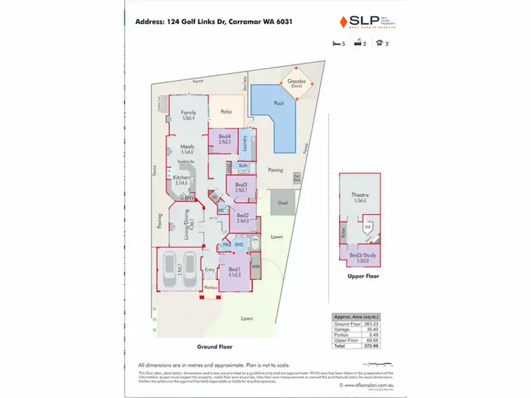 Floorplan of Homely house listing, 124 Golf Links Drive, Carramar WA 6031
