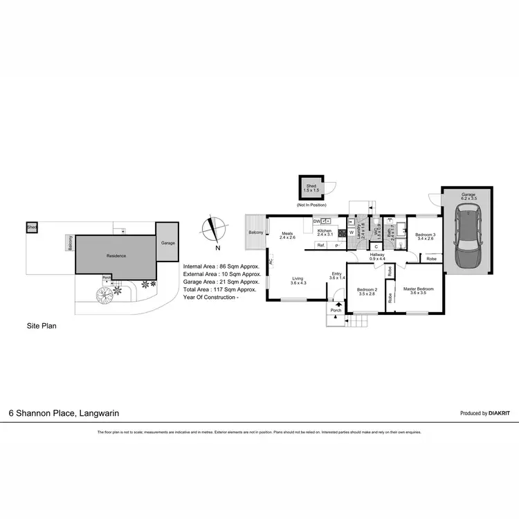 Floorplan of Homely house listing, 6 Shannon Place, Langwarrin VIC 3910