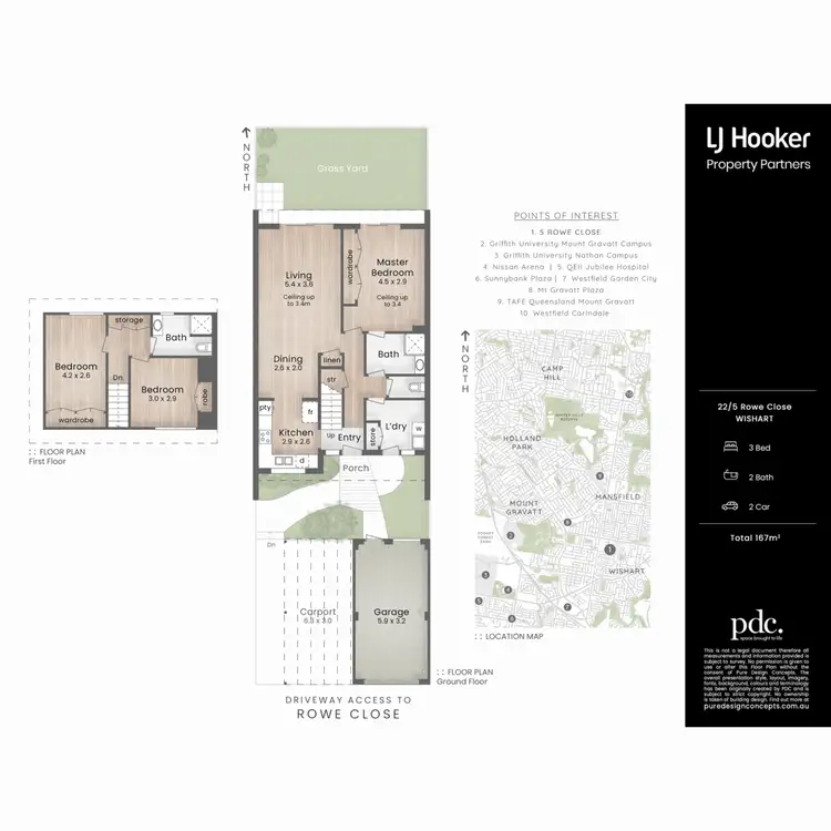 Floorplan of Homely townhouse listing, 22/5 Rowe Close, Wishart QLD 4122
