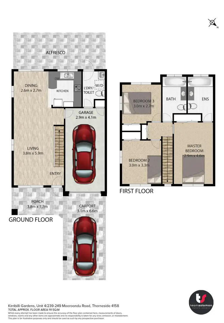 Floorplan of Homely townhouse listing, 4/239-249 Mooroondu Road, Thorneside QLD 4158