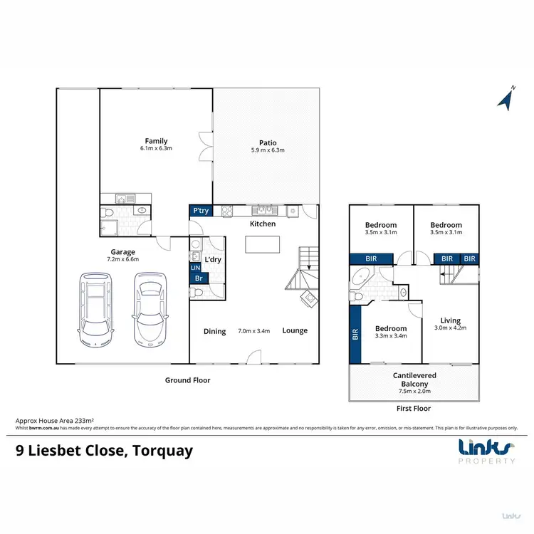 Floorplan of Homely house listing, 9 Liesbet Close, Torquay VIC 3228