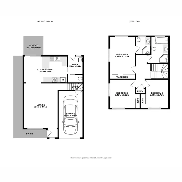 Floorplan of Homely townhouse listing, 1/7 Peter Crt, Jamisontown NSW 2750