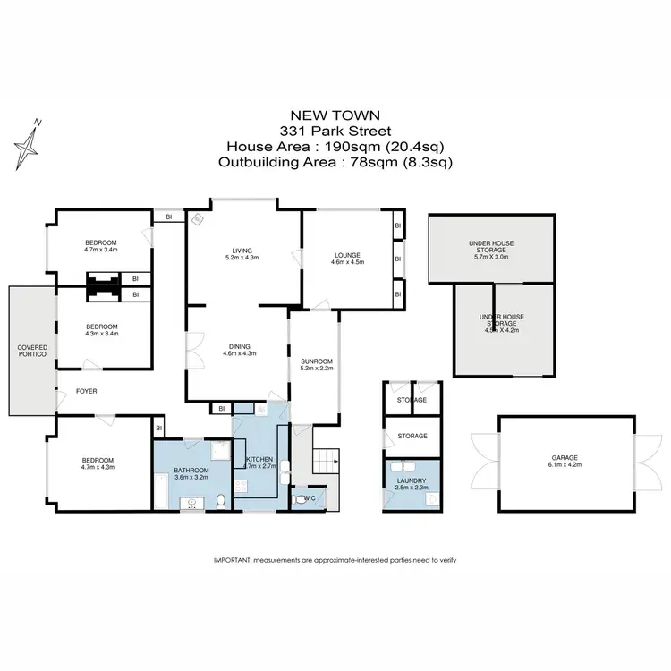 Floorplan of Homely house listing, 331 Park Street, New Town TAS 7008