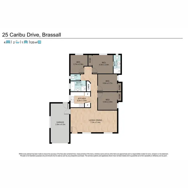 Floorplan of Homely house listing, 25 Caribou Drive, Brassall QLD 4305