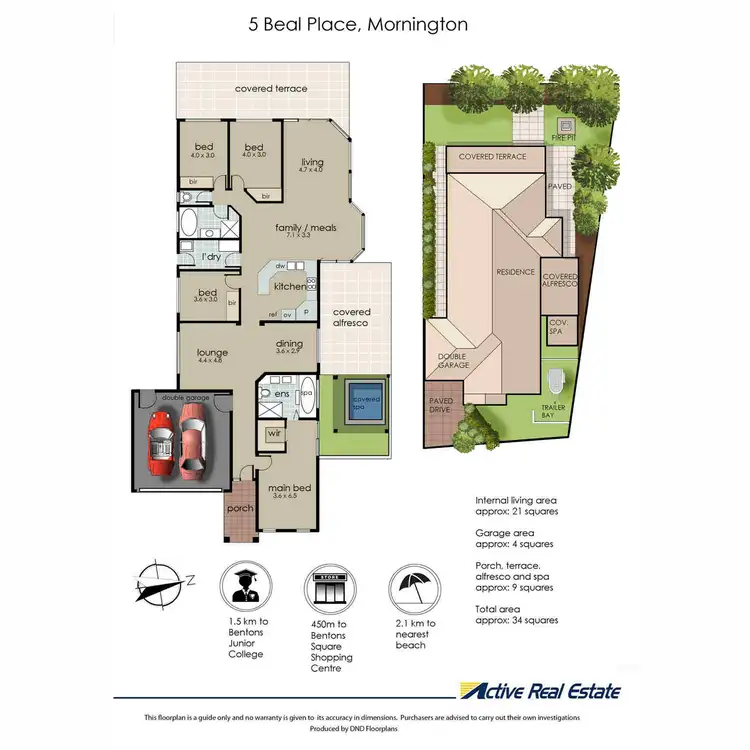Floorplan of Homely house listing, 5 Beal Place, Mornington VIC 3931