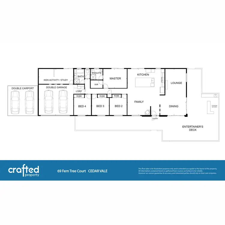 Floorplan of Homely house listing, 69 Fern Tree Court, Cedar Vale QLD 4285