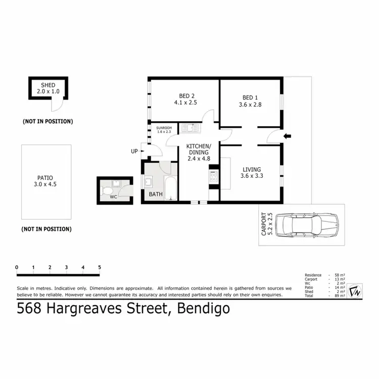 Floorplan of Homely house listing, 568 Hargreaves Street, Bendigo VIC 3550