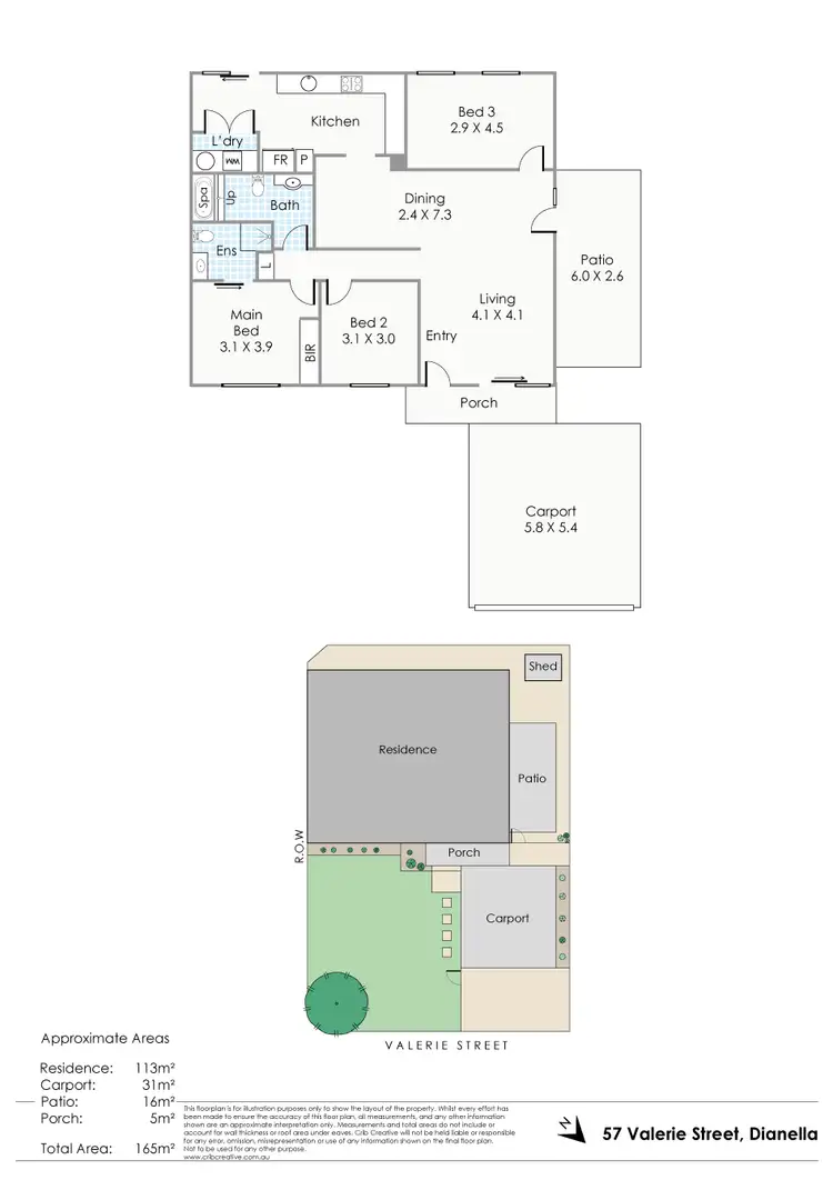 Floorplan of Homely house listing, 57 Valerie Street, Dianella WA 6059